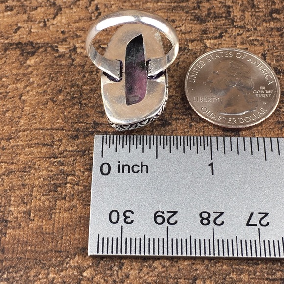 Ruby in Zoisite Stone Ring Size 8.5 - 8.75 - Picture 11 of 13